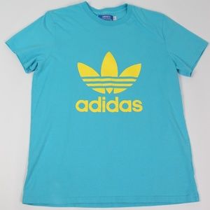 blue yellow adidas t shirt